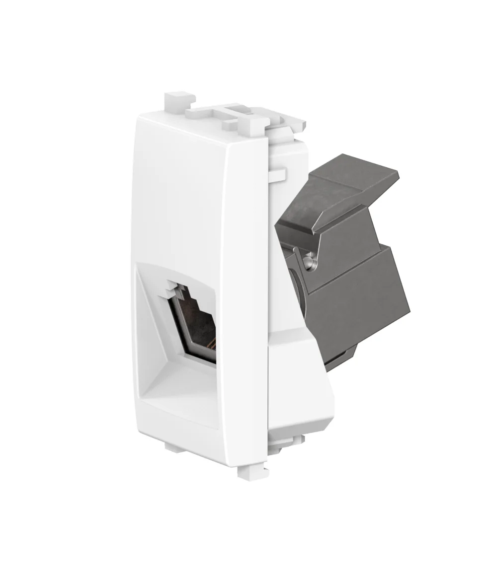 Розетка CADUCEUS ALING EXPERIENCE телефонная, с модулем Keystone RJ12 6P4C cat.3, модульная - изображение 1