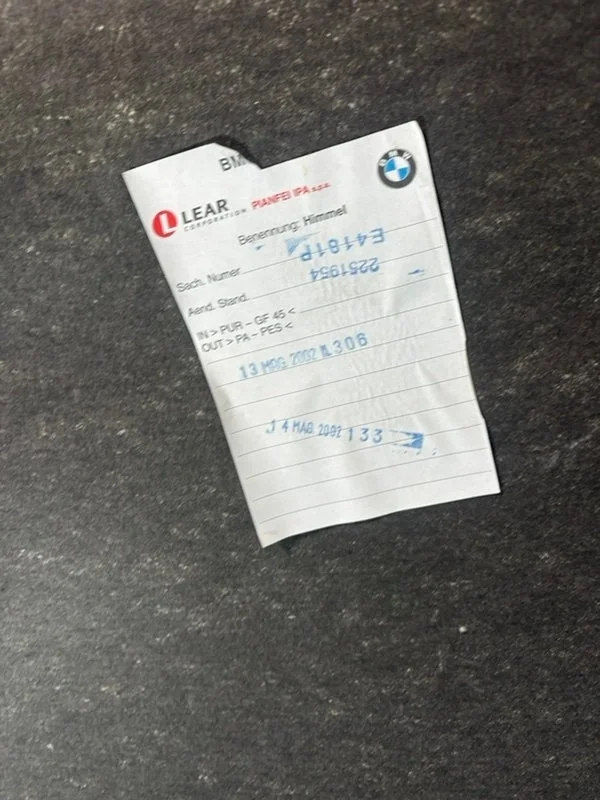 Полотно потолка BMW 5 E39 256S5 M54B25 2002 - миниатюра 6