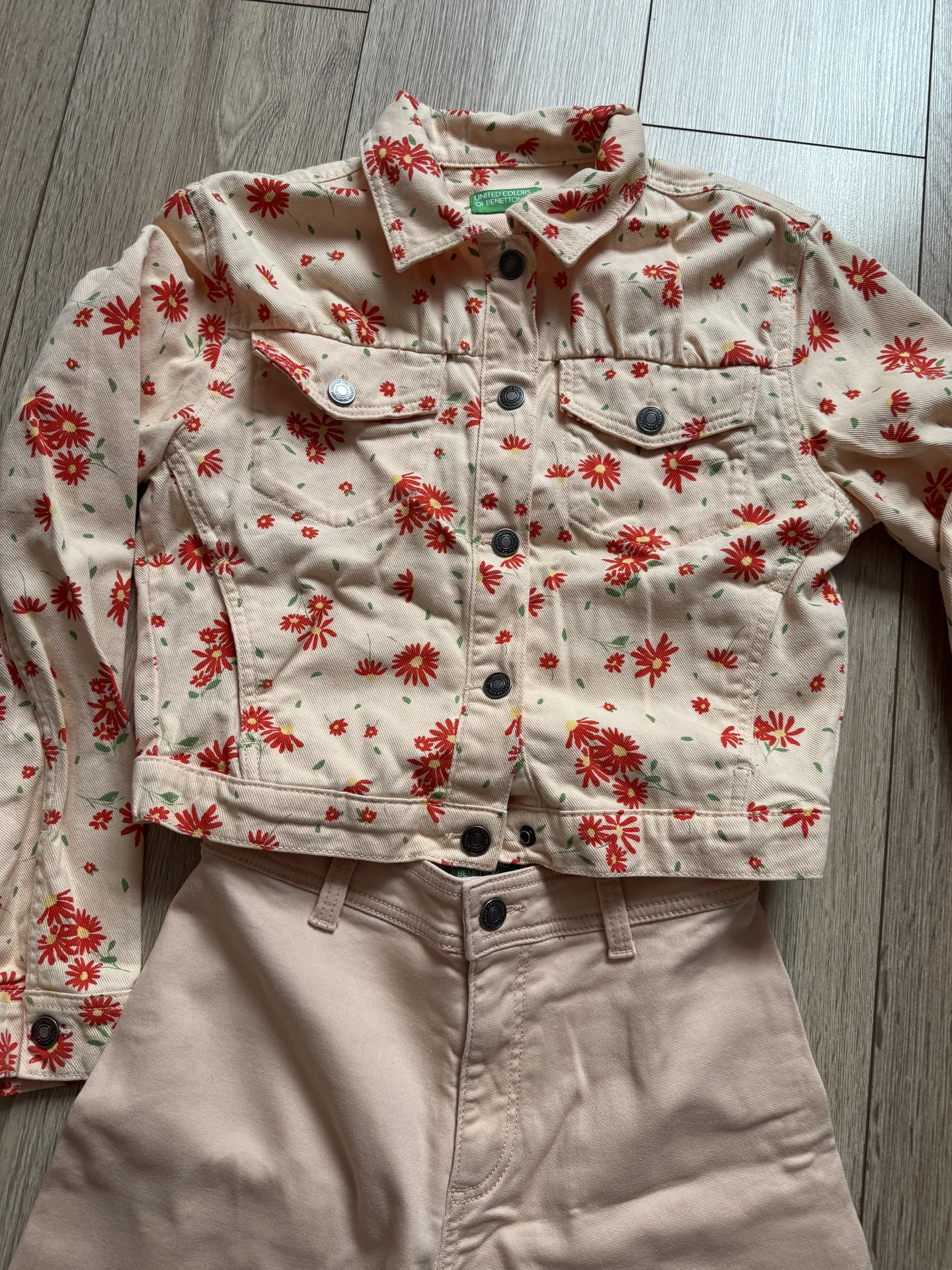 Джинсовый костюм для девочки Benetton 152-156 - миниатюра 2