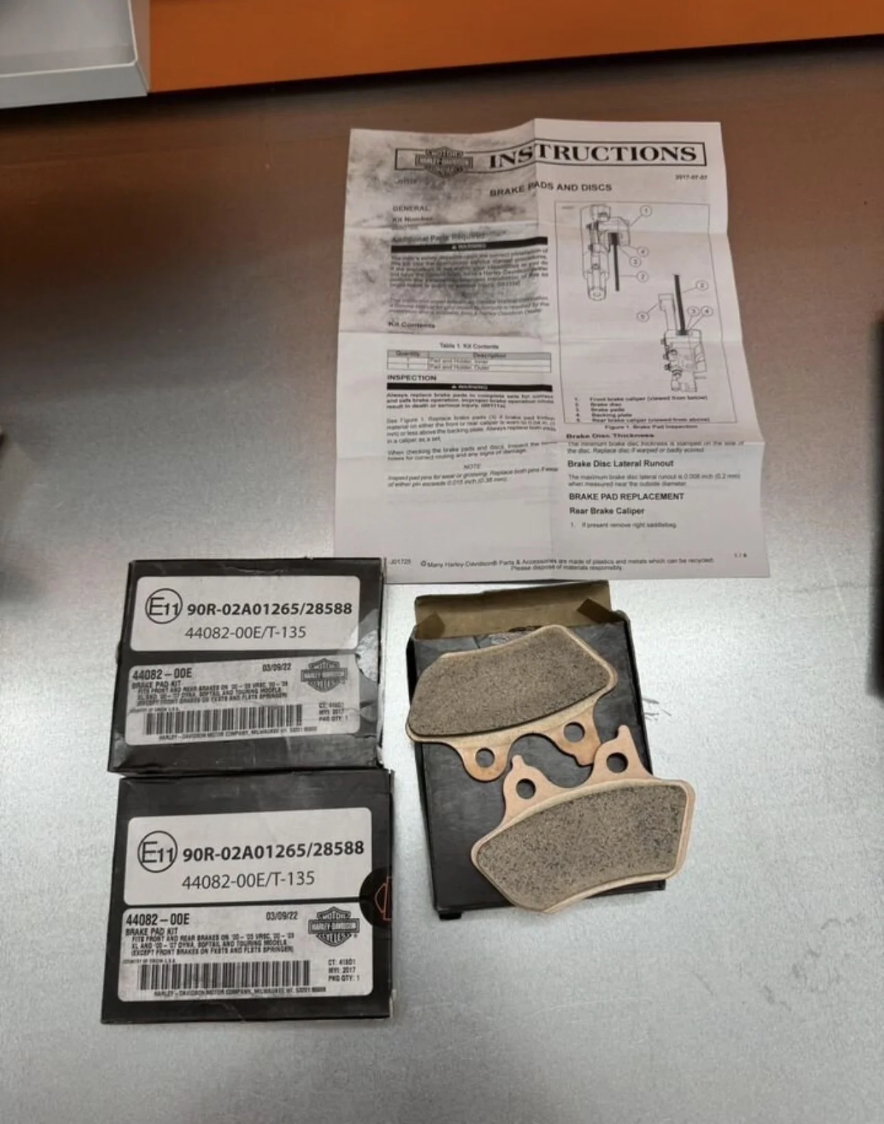 Колодки Harley Davidson 44082-00e - миниатюра 2