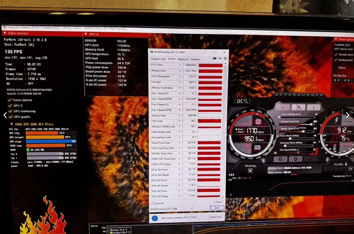 Rtx 3080 evga 10G на пломбе. коробка есть - миниатюра 6