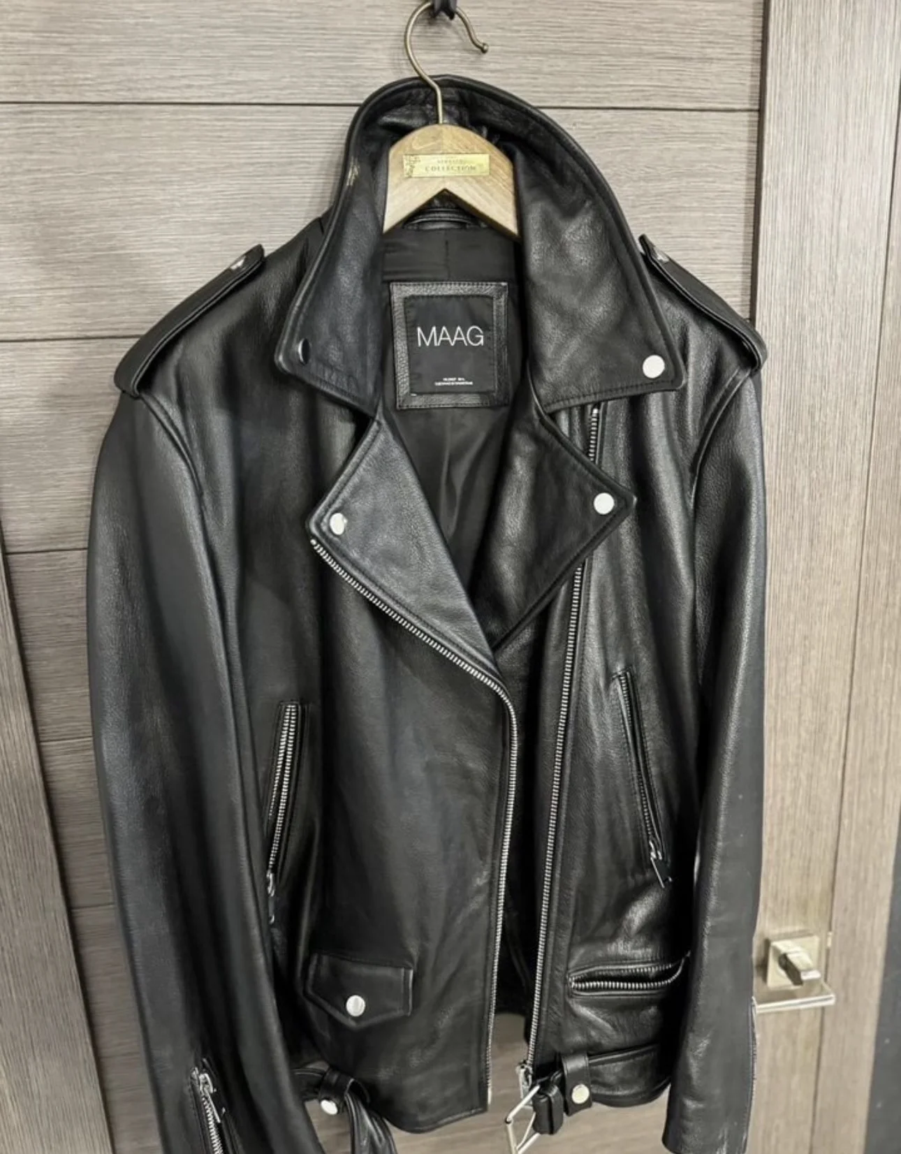 Женская кожаная куртка ZARA - миниатюра 4