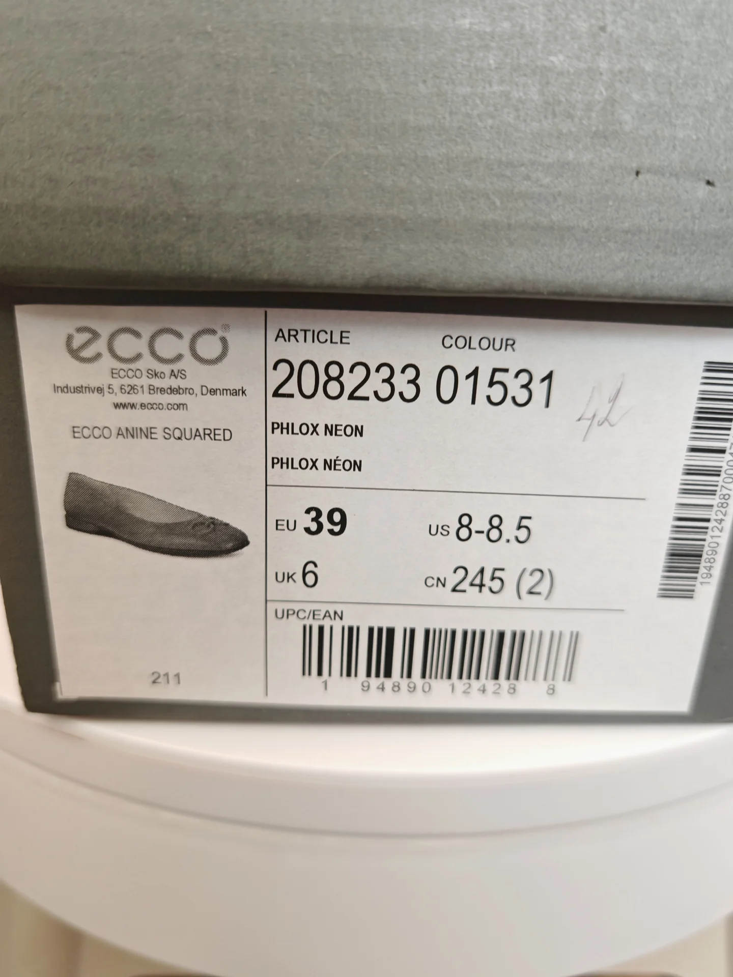 Балетки Ecco 39 новые - миниатюра 6