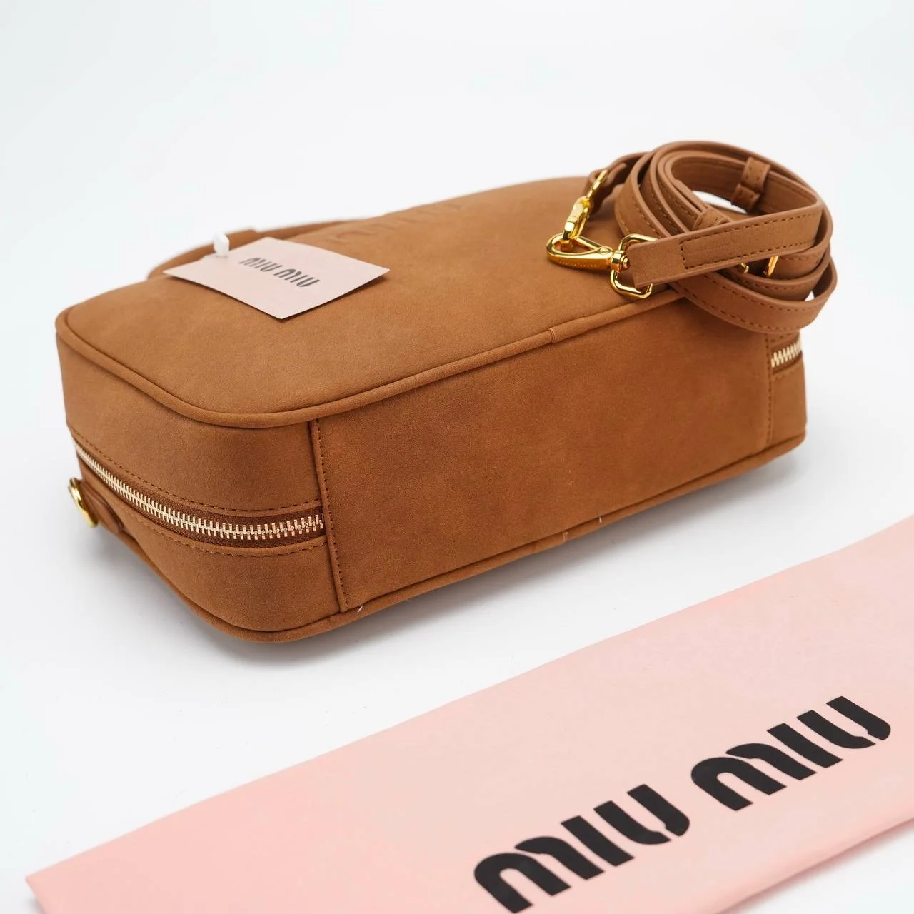 Сумка m1u miu на плечо ЗАМШ - миниатюра 10