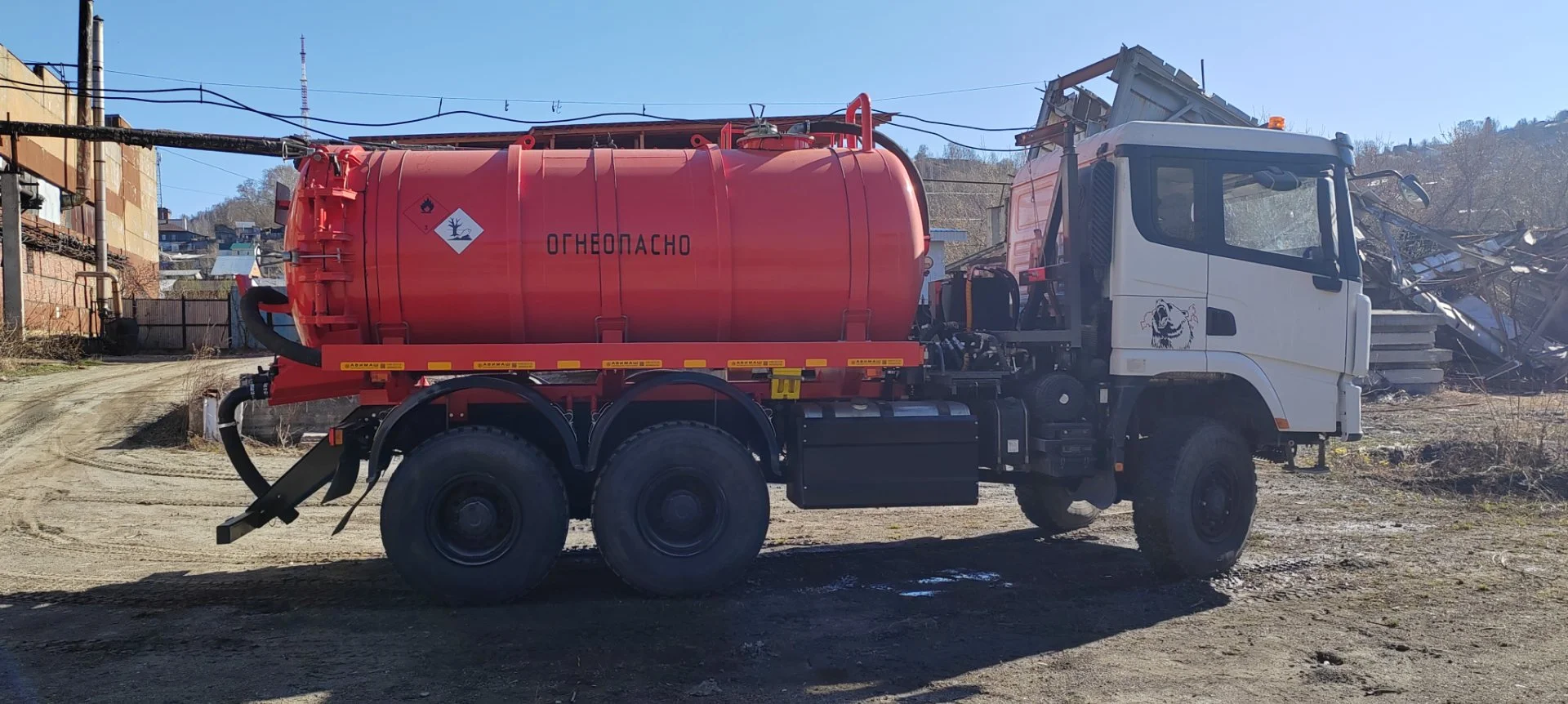 Вакуумная цистерна акн-10м3 на Shacman 6x6 - миниатюра 6