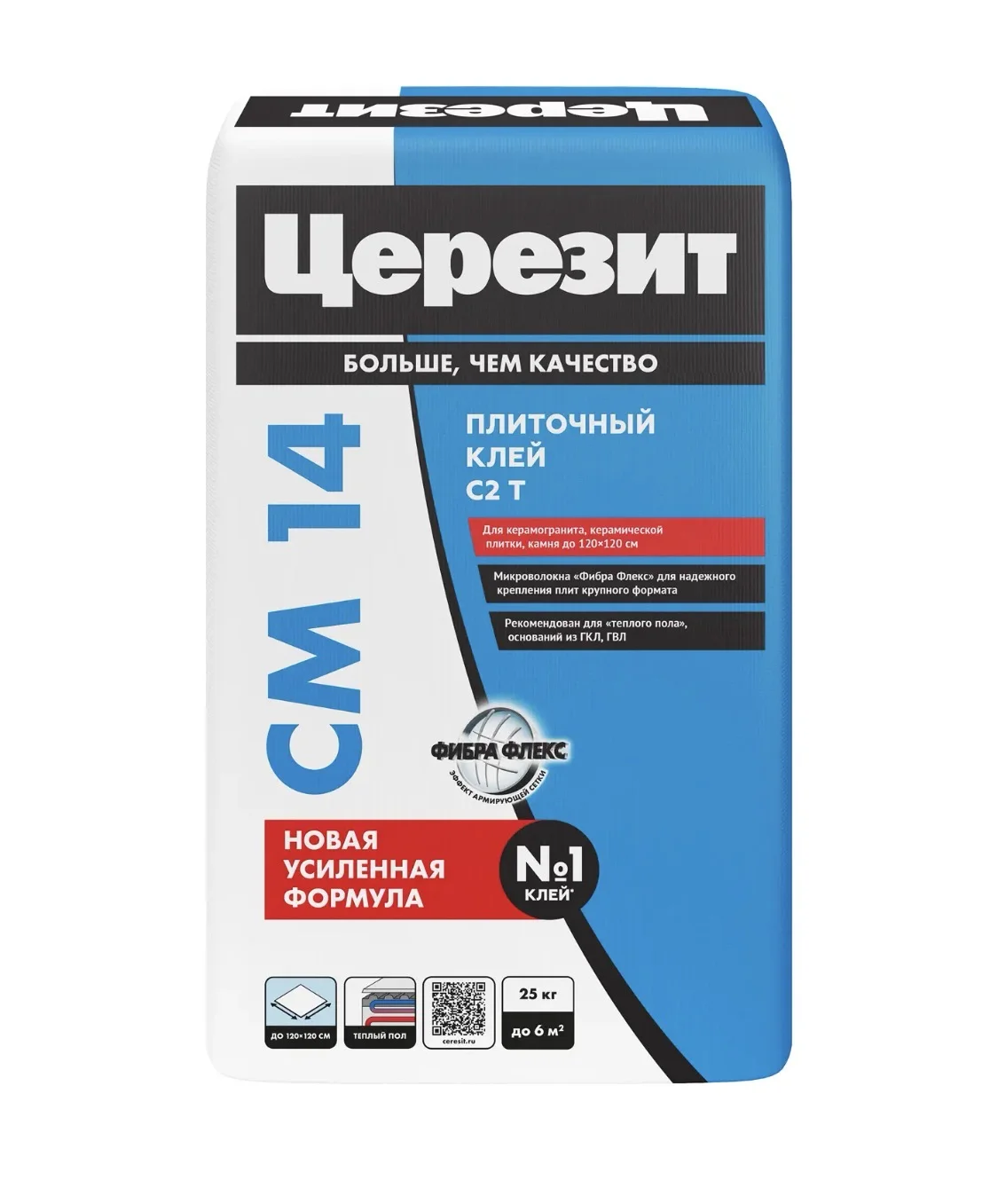 Клей для плитки и керамогранита Церезит CM 14 Extra 25 кг