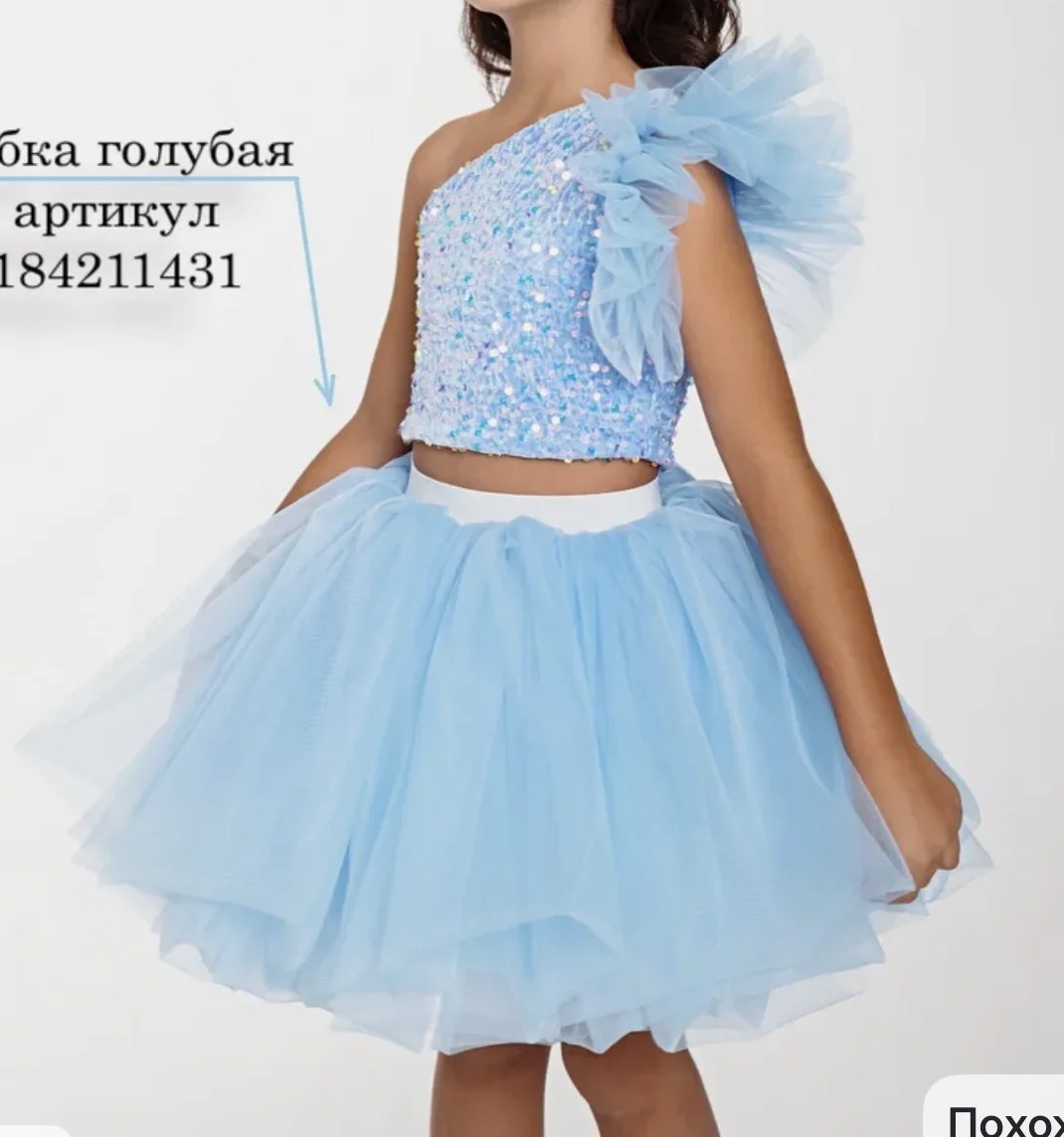 Костюм топ и юбка для девочки 128 - миниатюра 2