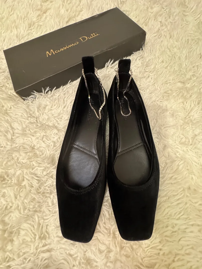 Бархатные балетки Massimo Dutti - миниатюра 4