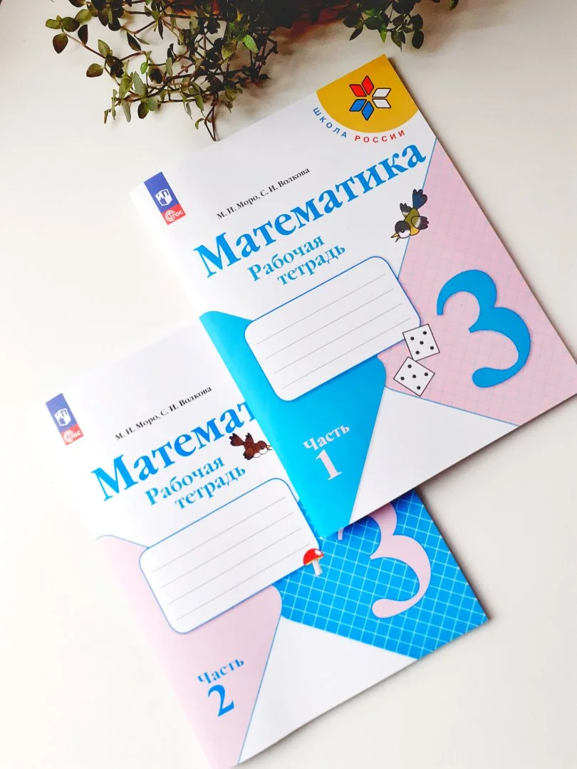 Рабочие тетради по математике, 3 класс (в 2 частях) — М. И. Моро, С. Волкова - изображение 1