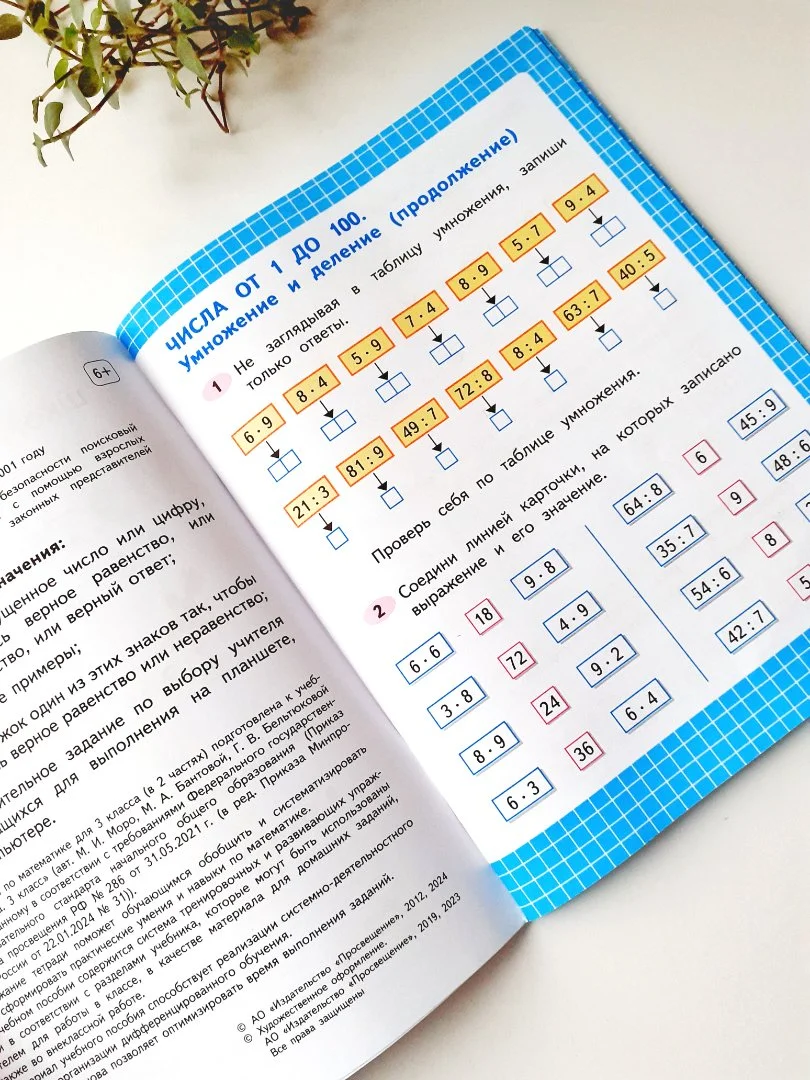 Рабочие тетради по математике, 3 класс (в 2 частях) — М. И. Моро, С. Волкова - миниатюра 11