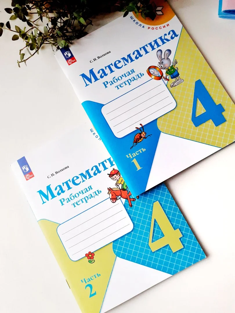 Рабочие тетради по математике, 4 класс (в 2 частях) — С. И. Волкова - изображение 1