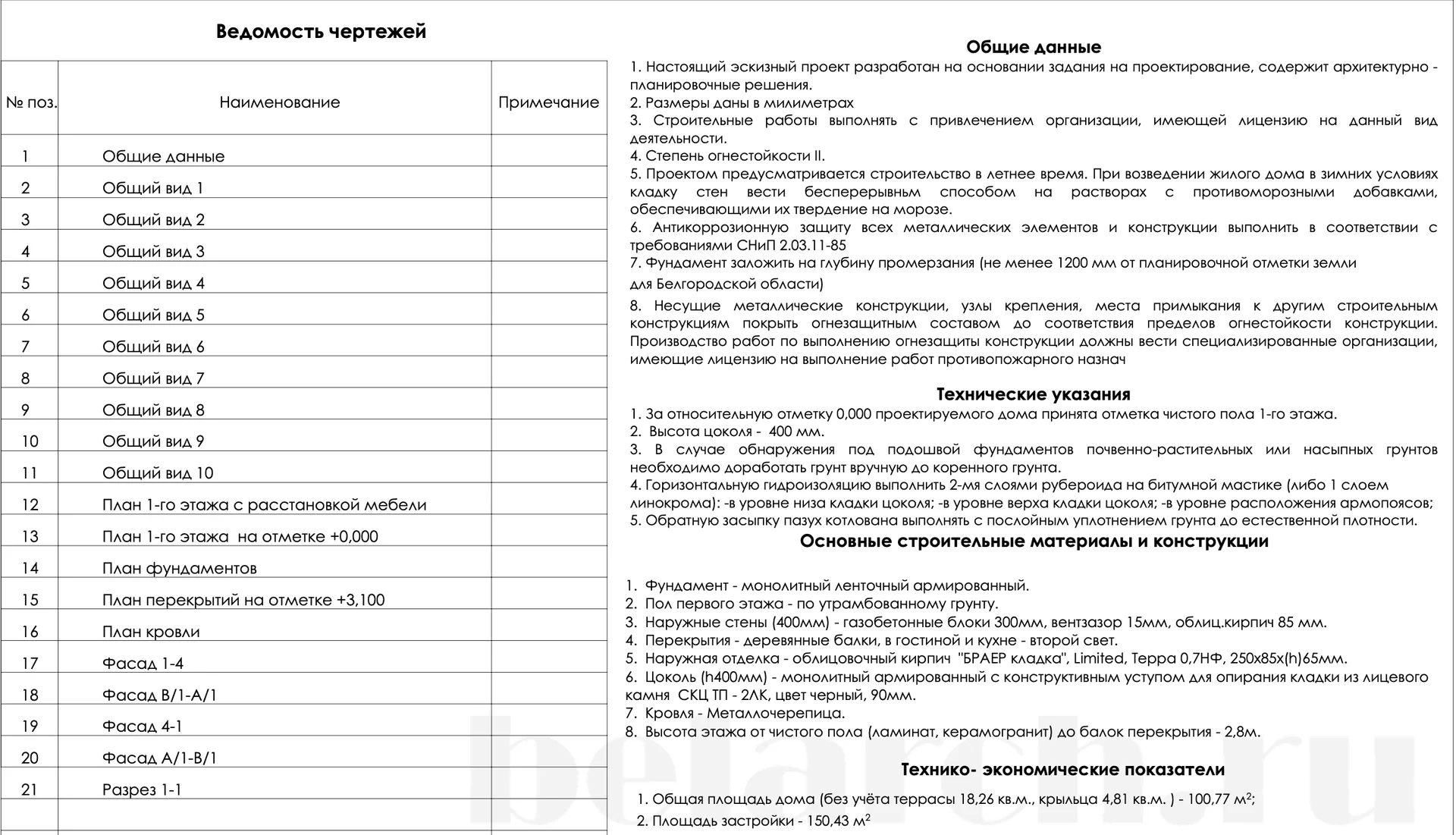 Проект уютного одноэтажного жилого дома - 100 м2 - миниатюра 5