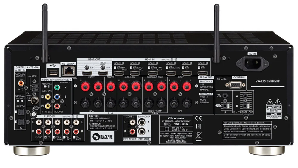 Ресивер Pioneer VSX-LX302-B - миниатюра 3