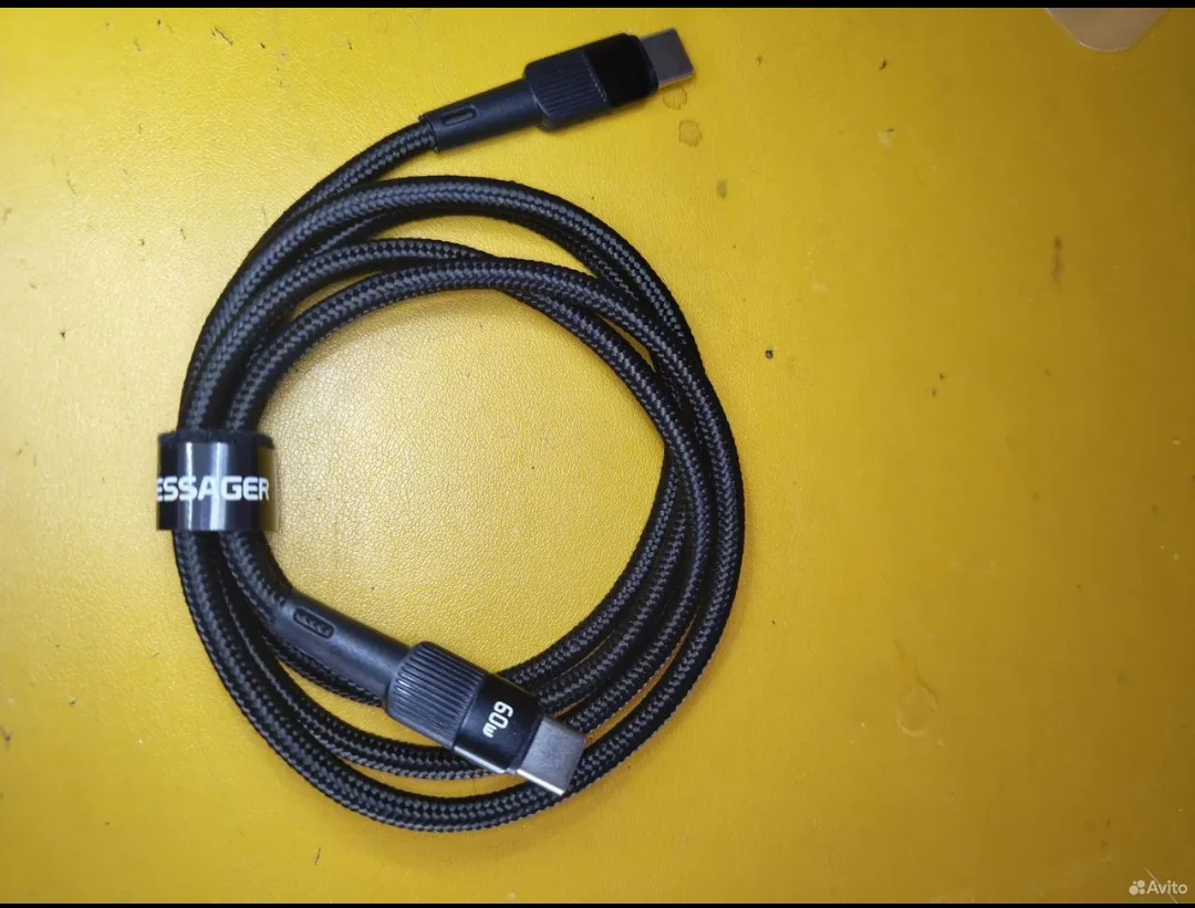 Кабель type c - tupe c Essager 60w Быстрая зарядка - миниатюра 2