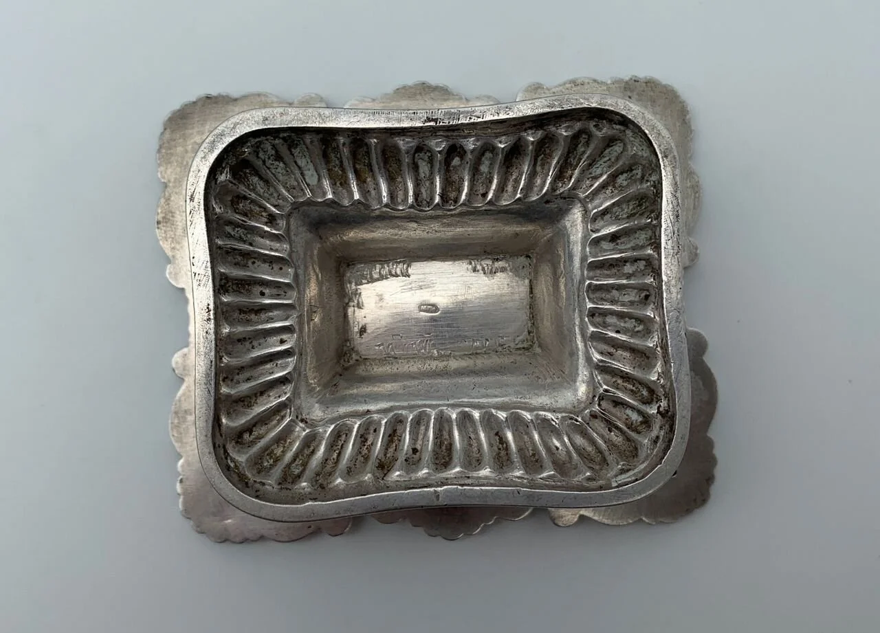 Серебряная икорница. Австрийская империя. 19 век - миниатюра 4