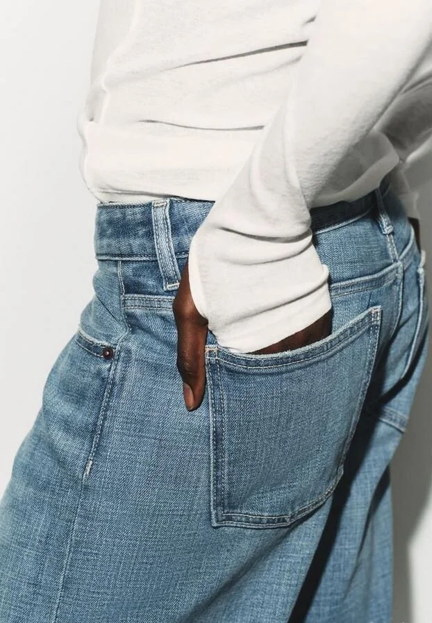 Новый лонгслив Zara 100% хлопок, белый - миниатюра 4