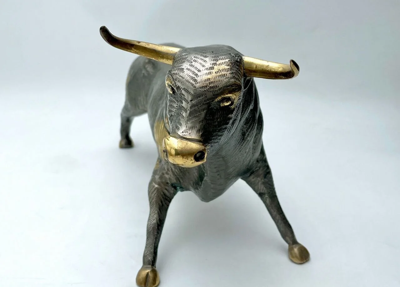 Тяжелый бронзовый бык Испания статуэтка Toro - миниатюра 2
