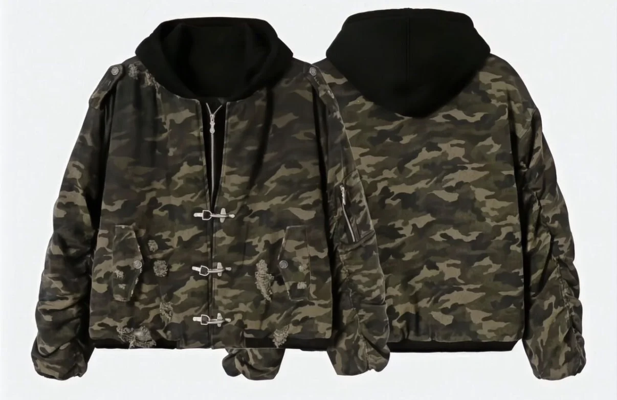 Camouflage clasp bomber - миниатюра 3