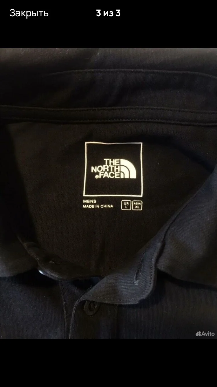 Чёрная футболка поло The North Face - миниатюра 3
