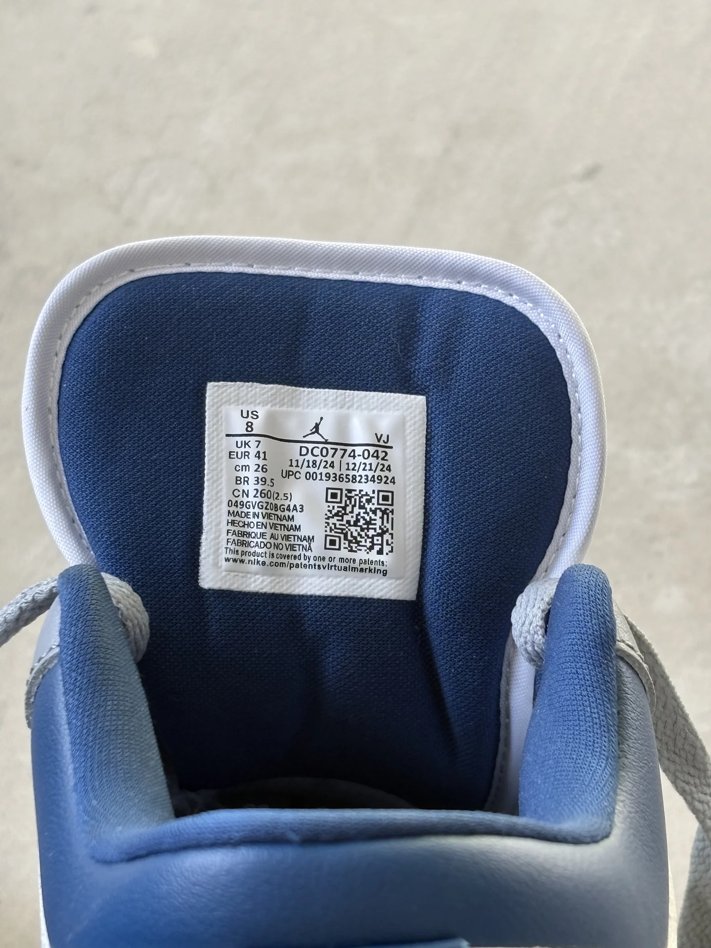 Nike Air Jordan 1 low Paris Blue - миниатюра 8