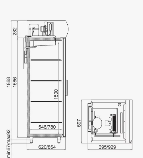 Холодильный шкаф DM105-S - миниатюра 6