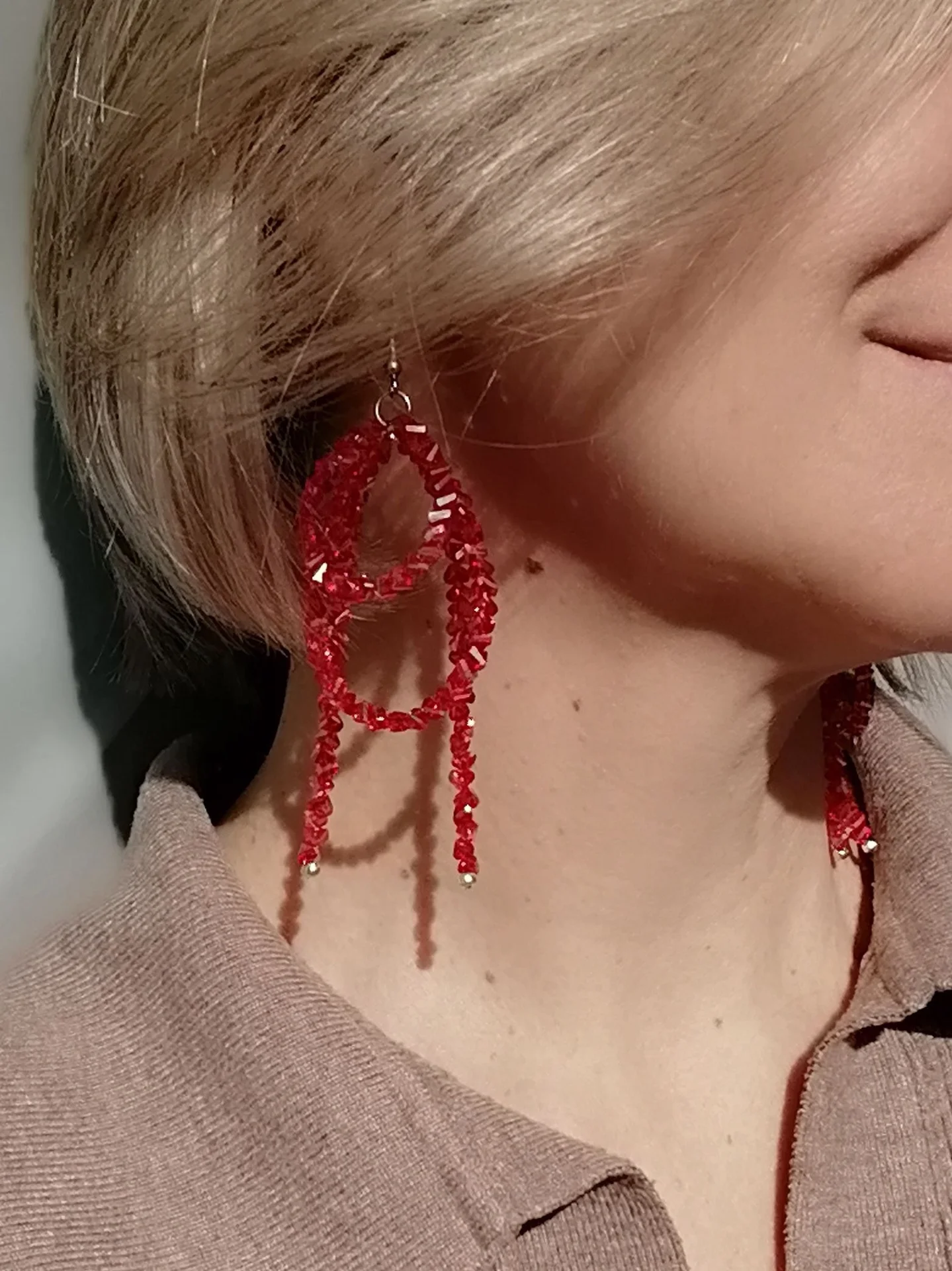 Серьги из алмазного стекла - миниатюра 2
