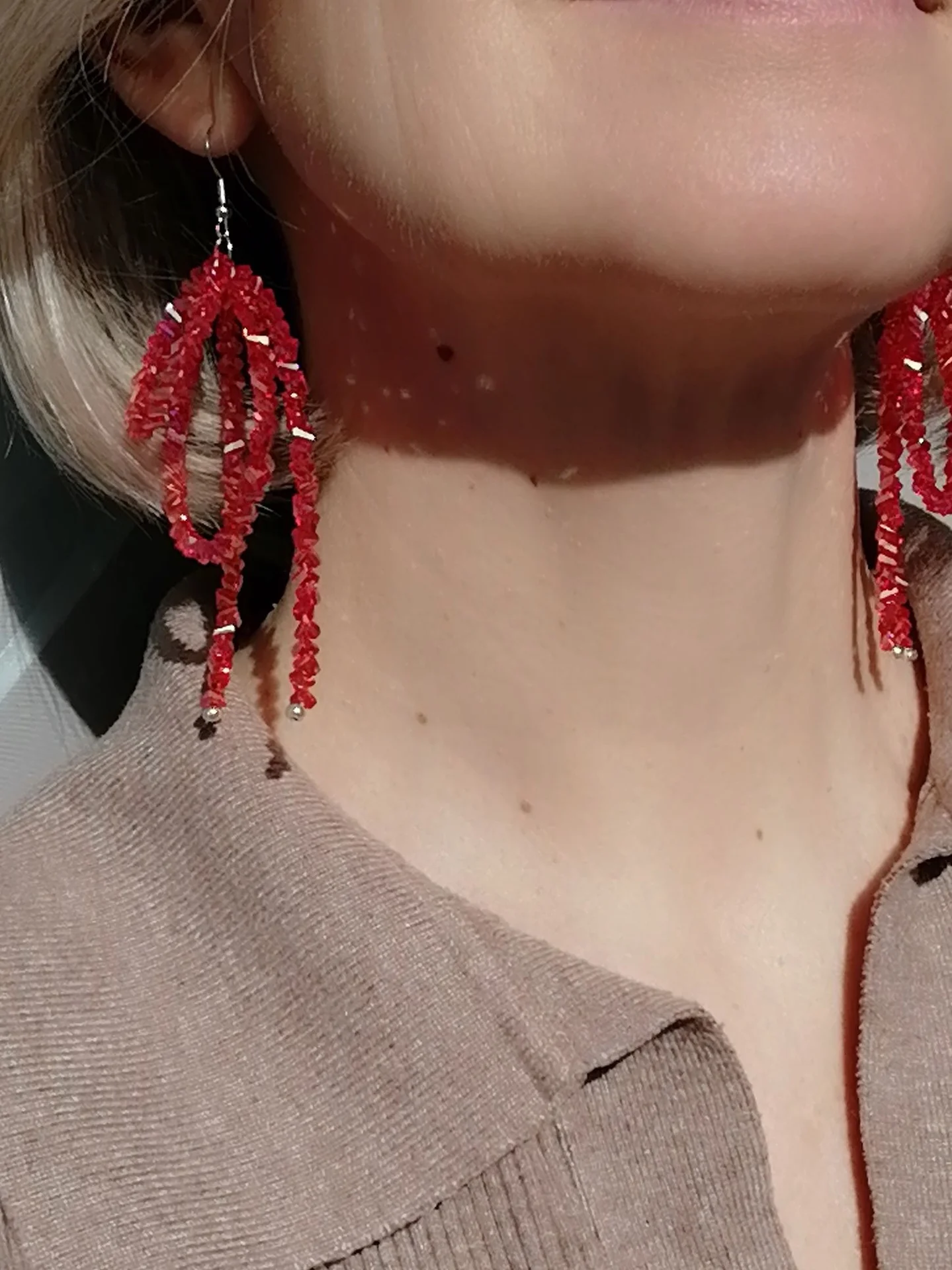 Серьги из алмазного стекла - миниатюра 3
