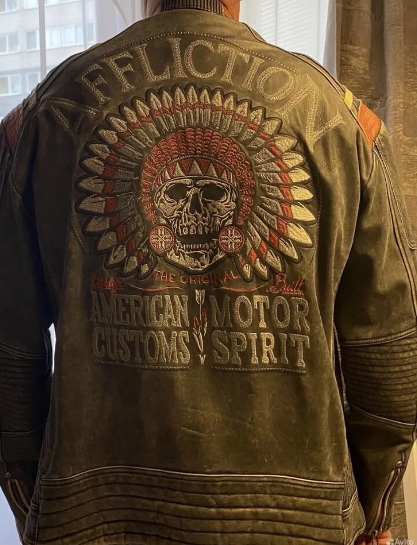 🔥 ПРОДАЮ: Кожаная куртка AFFLICTION BLACK PREMIUM - миниатюра 2