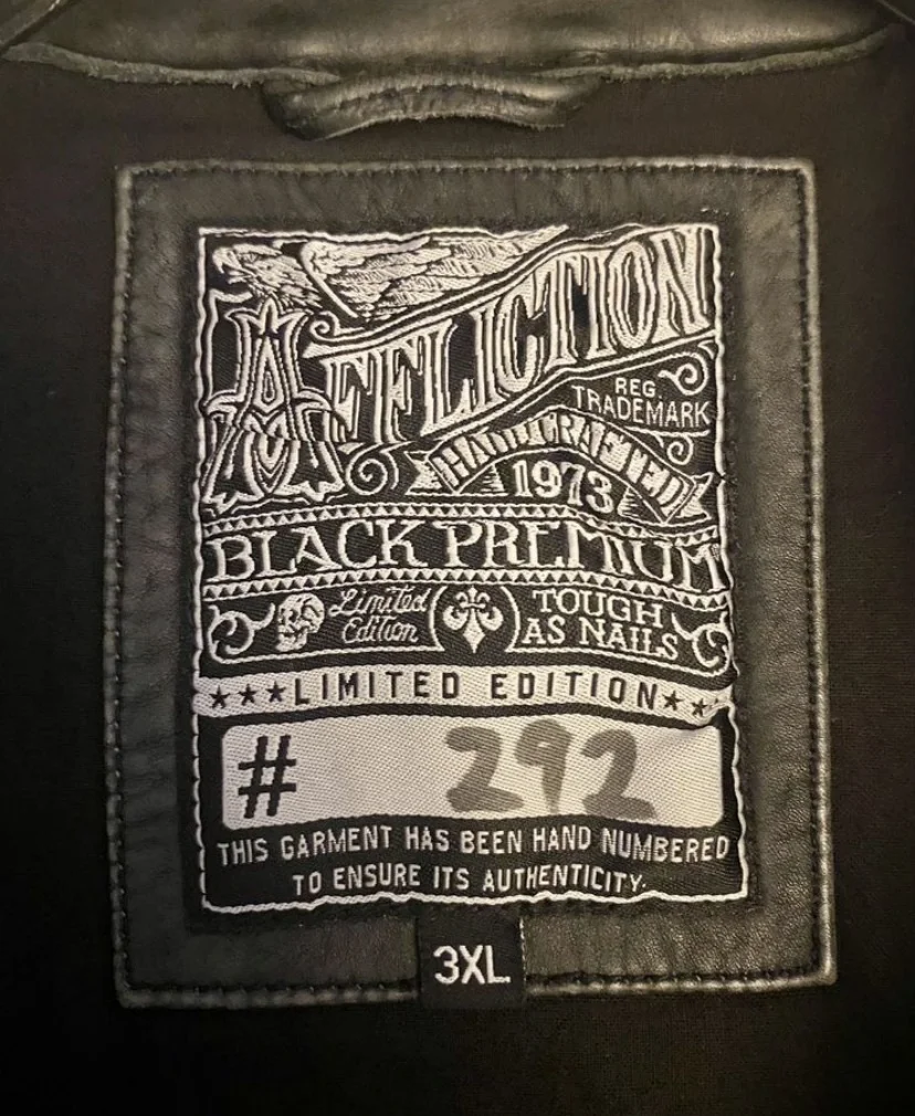 🔥 ПРОДАЮ: Кожаная куртка AFFLICTION BLACK PREMIUM - миниатюра 4