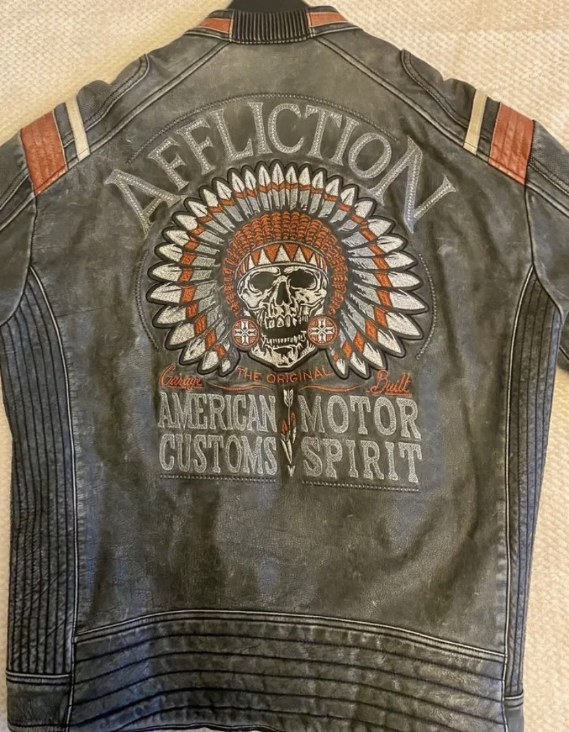 🔥 ПРОДАЮ: Кожаная куртка AFFLICTION BLACK PREMIUM - миниатюра 5