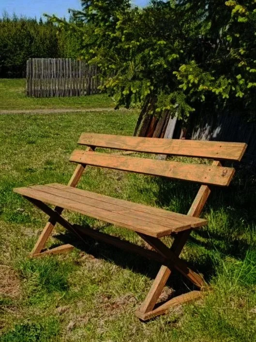 Садовая скамейка из чистого дерева - миниатюра 2