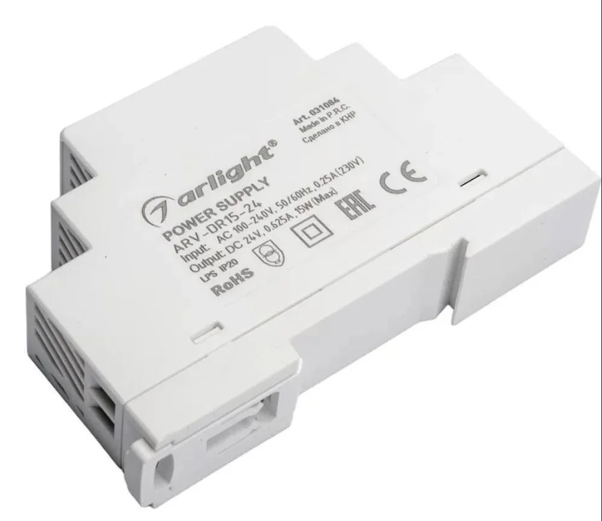 Блок питания ARV-DR15-24(24V, 0.63A, 15W)(Arlight) - миниатюра 3