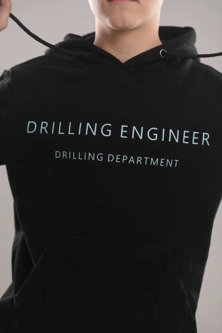 Толстовка мужская с капюшоном принт DRILLING ENGINEER - изображение 1