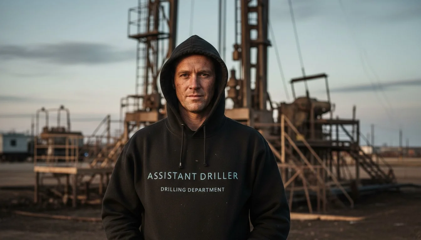 Толстовка мужская с капюшоном принт ASSISTENT DRILLING - миниатюра 4
