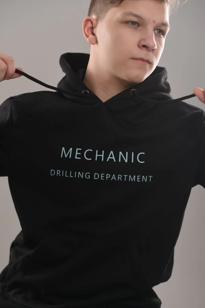 Толстовка мужская с капюшоном принт MECHANIC - изображение 1