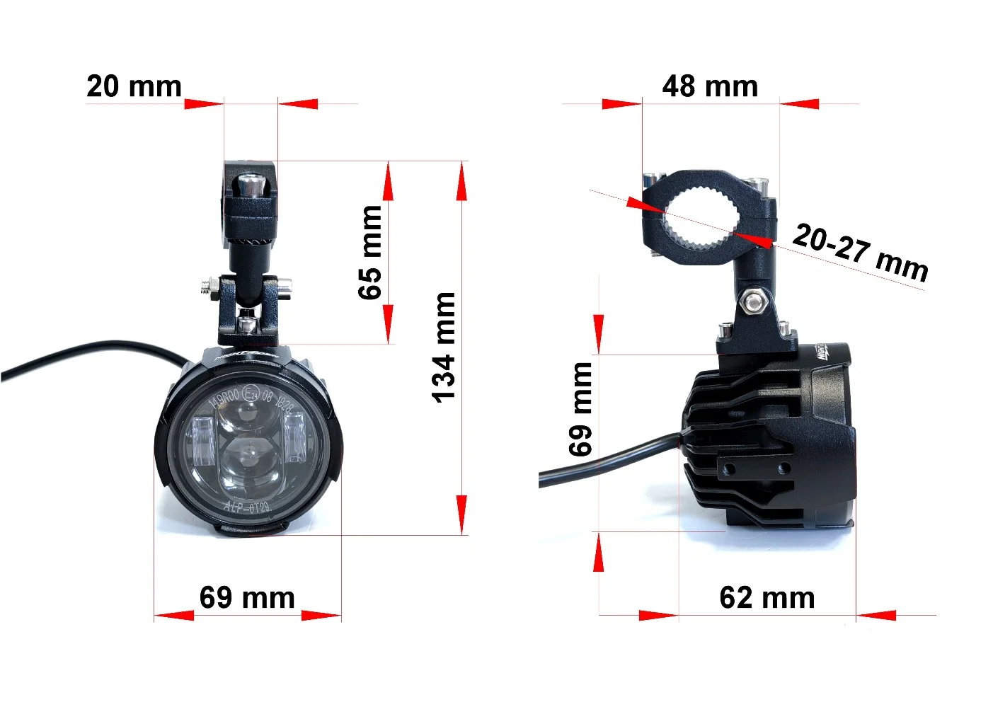 Противотуманные фары 60W для мотоцикла, строб OTBS - миниатюра 3
