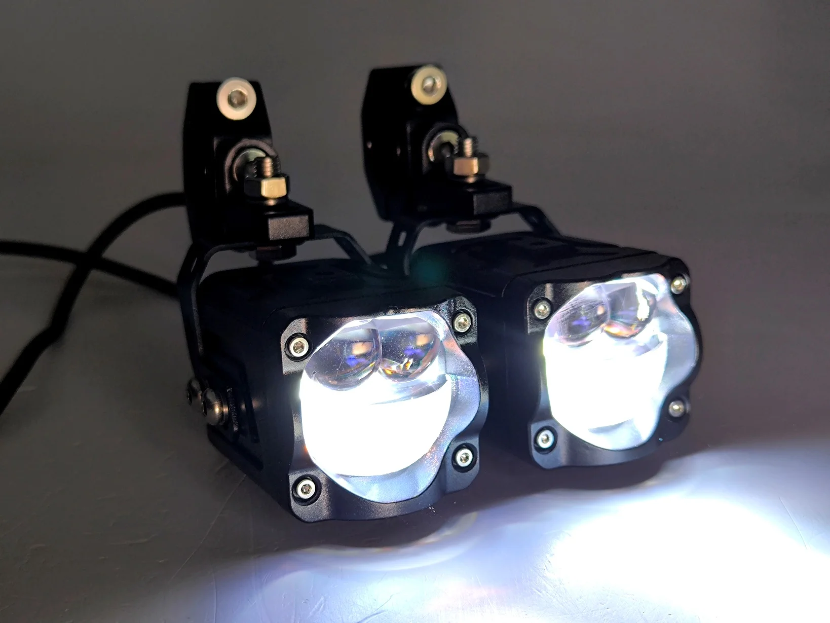 Мото фары 80W противотуманные Pal02, Белый-Жёлтый - миниатюра 10