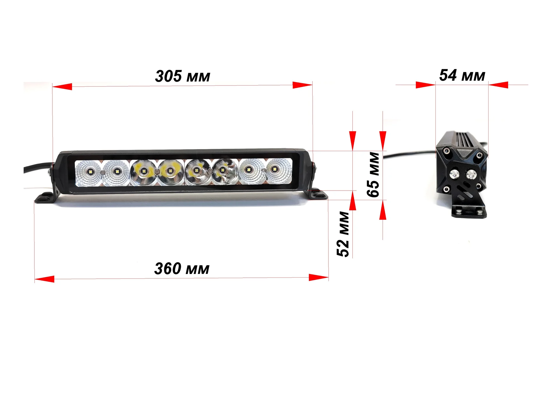 Светодиодная LED балка Night Rider 40W -36см, для квадроцикла - миниатюра 3