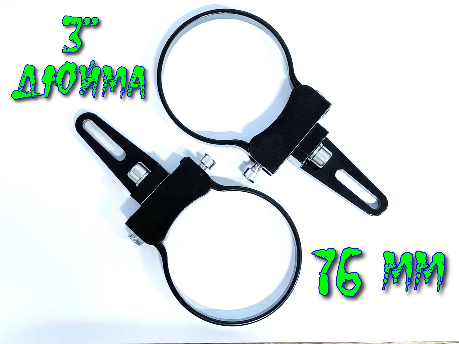 Крепление для фар, балок на трубу 3" (74-76 см) - миниатюра 2