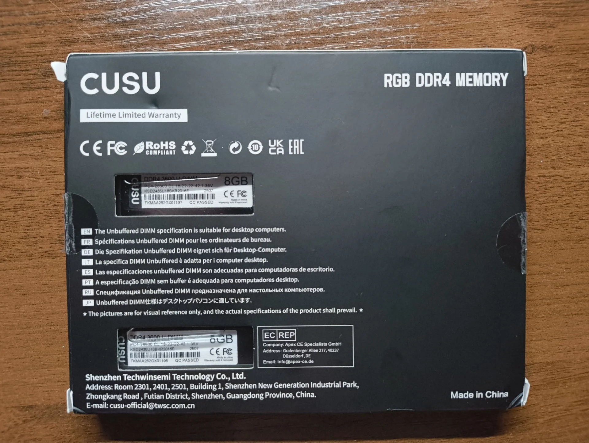ОЗУ ddr4 16gb 3600 2x8 - миниатюра 3