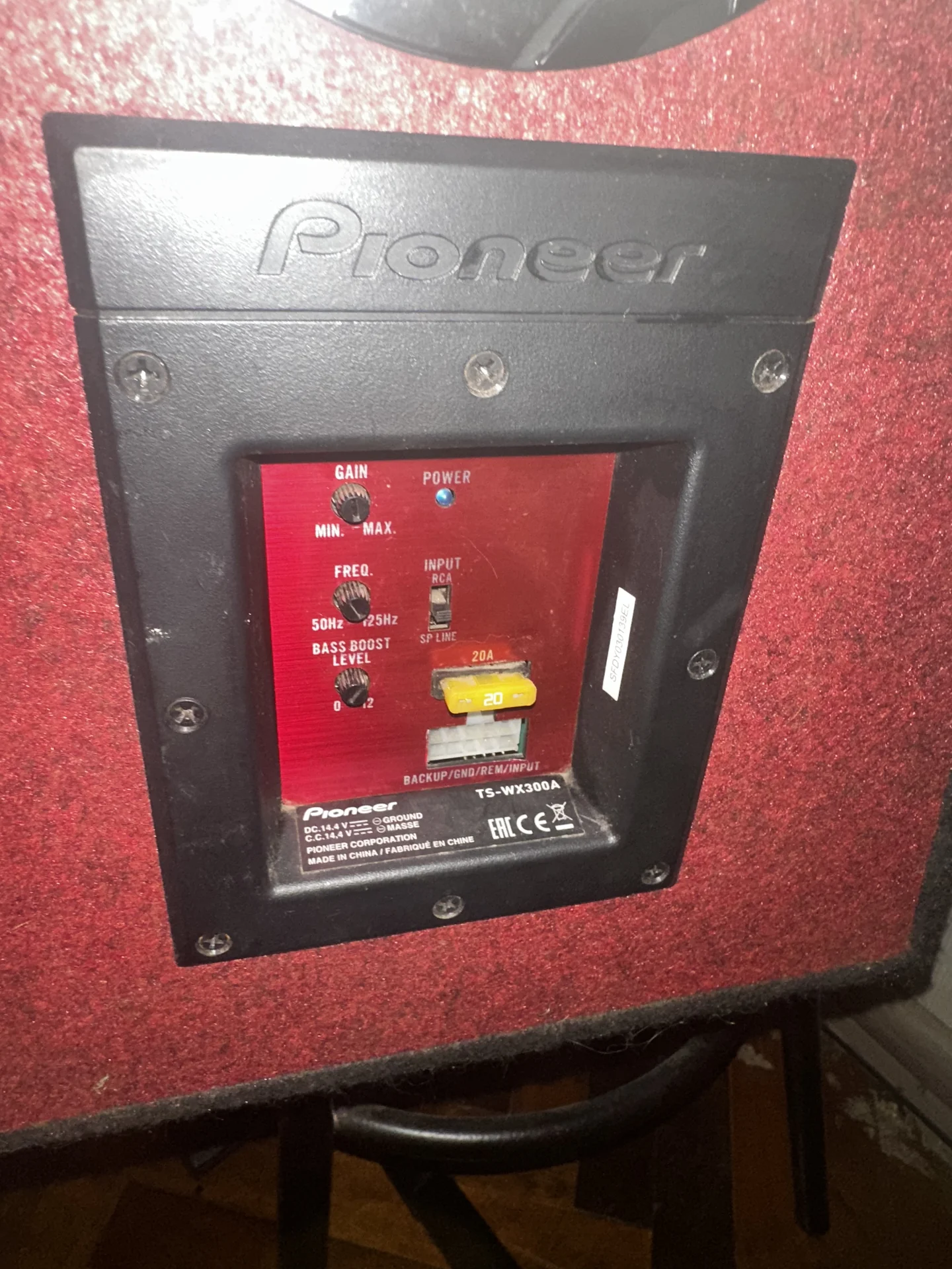 Сабвуфер pioner ts-wx300a - миниатюра 3