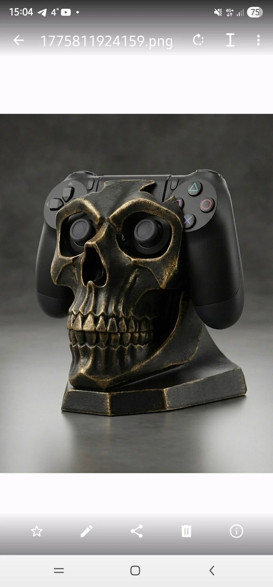 Подставка для джойстика ps4, ps5 череп - миниатюра 2