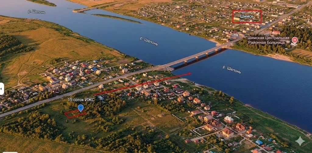 Участок 15 соток в Шимске Новгородской области - изображение 1