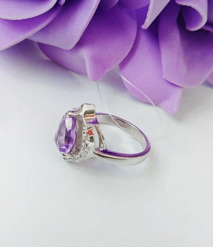 Серебряное кольцо с аметистом - миниатюра 5