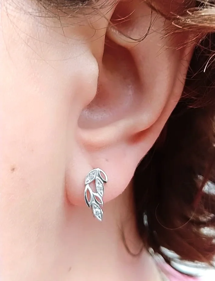 Серебряные серьги с фианитами - миниатюра 8