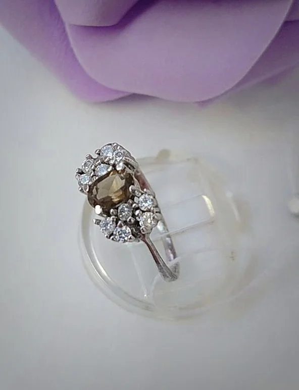 Серебряное кольцо с раухтопазом - миниатюра 2