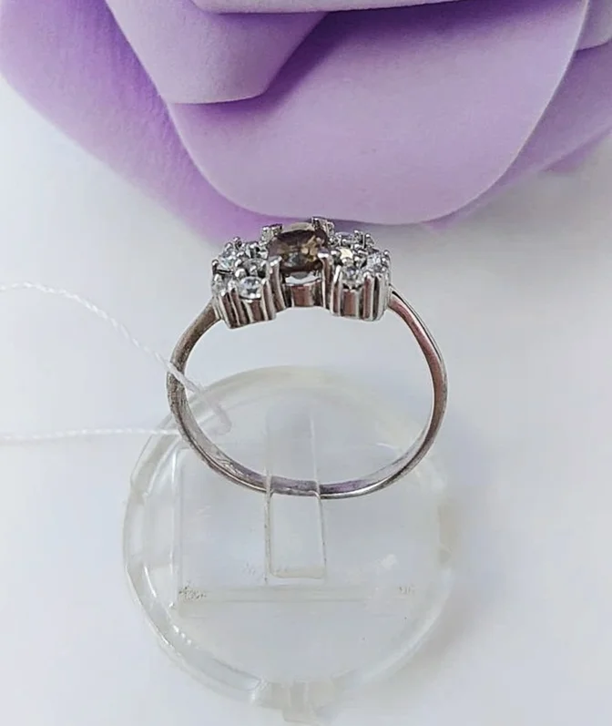 Серебряное кольцо с раухтопазом - миниатюра 3