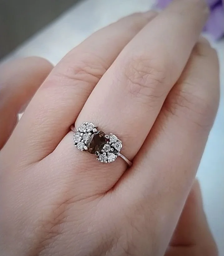 Серебряное кольцо с раухтопазом - миниатюра 5