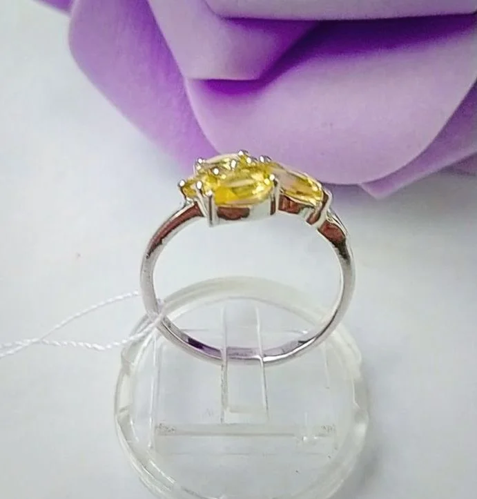 Серебряное кольцо с цитринами - миниатюра 3