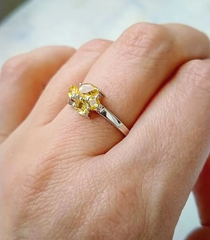 Серебряное кольцо с цитринами - миниатюра 6